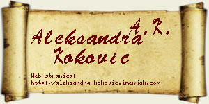 Aleksandra Koković vizit kartica